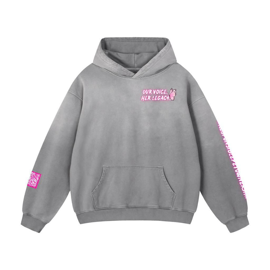 Our Voice. Her Legacy. Heavyweight Sunfade Oversized Hoodie