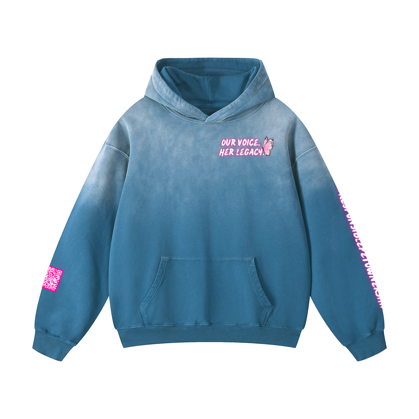 Our Voice. Her Legacy. Heavyweight Sunfade Oversized Hoodie