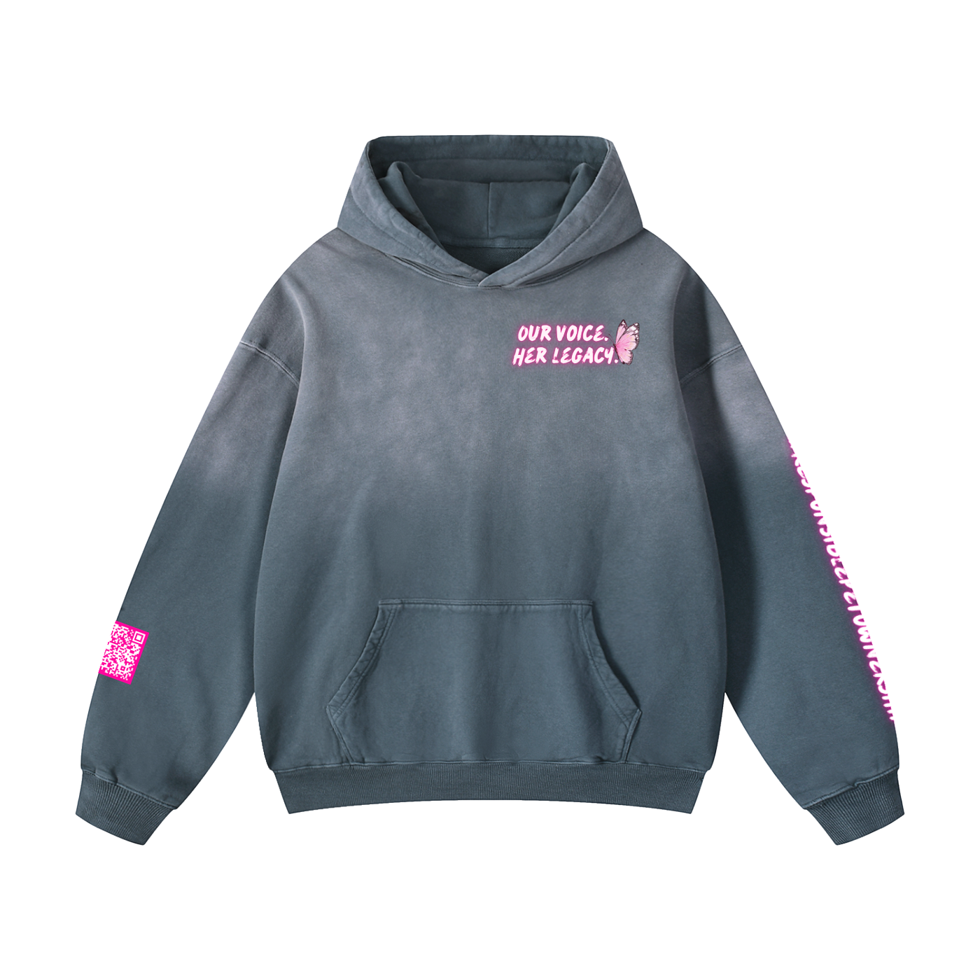 Our Voice. Her Legacy. Heavyweight Sunfade Oversized Hoodie