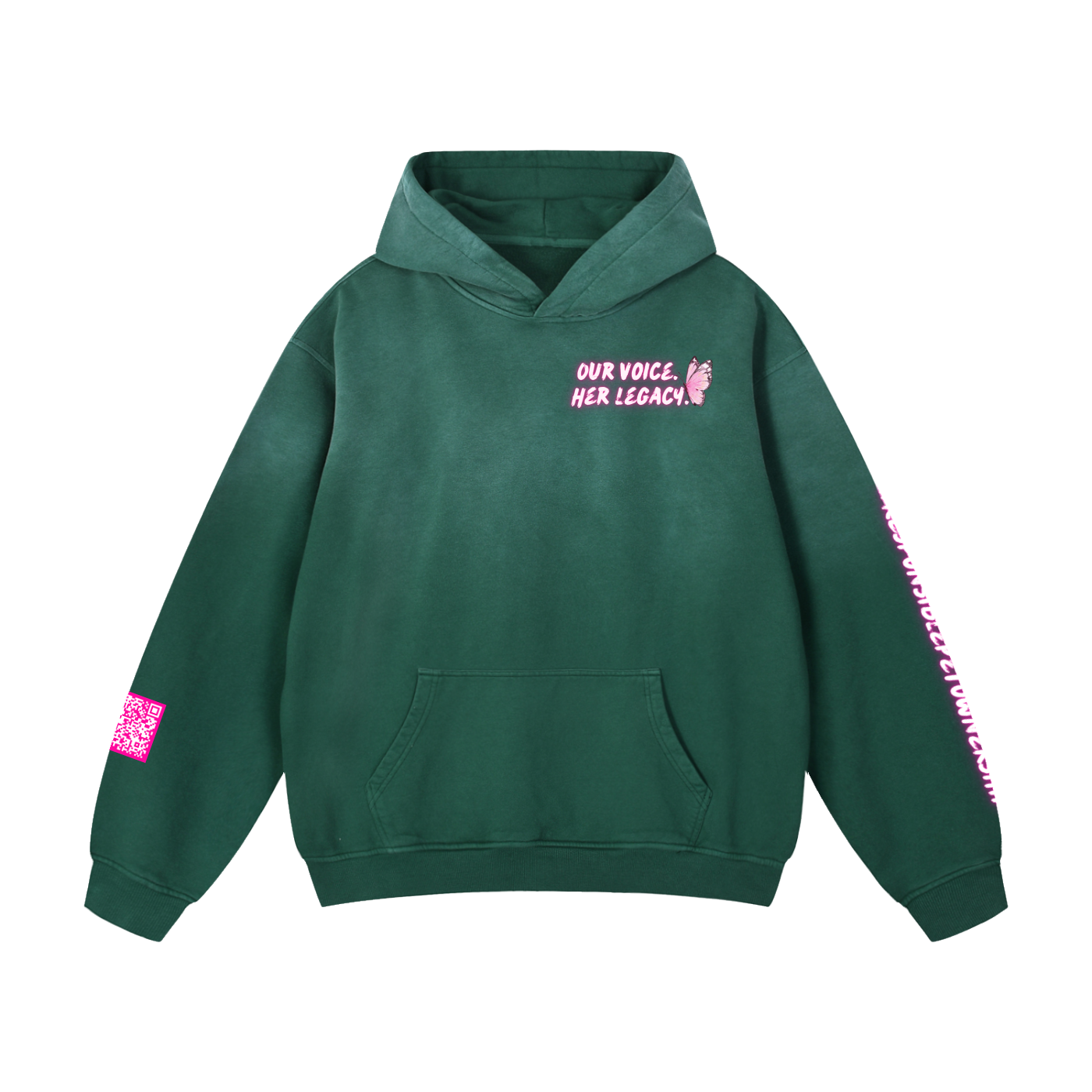 Our Voice. Her Legacy. Heavyweight Sunfade Oversized Hoodie