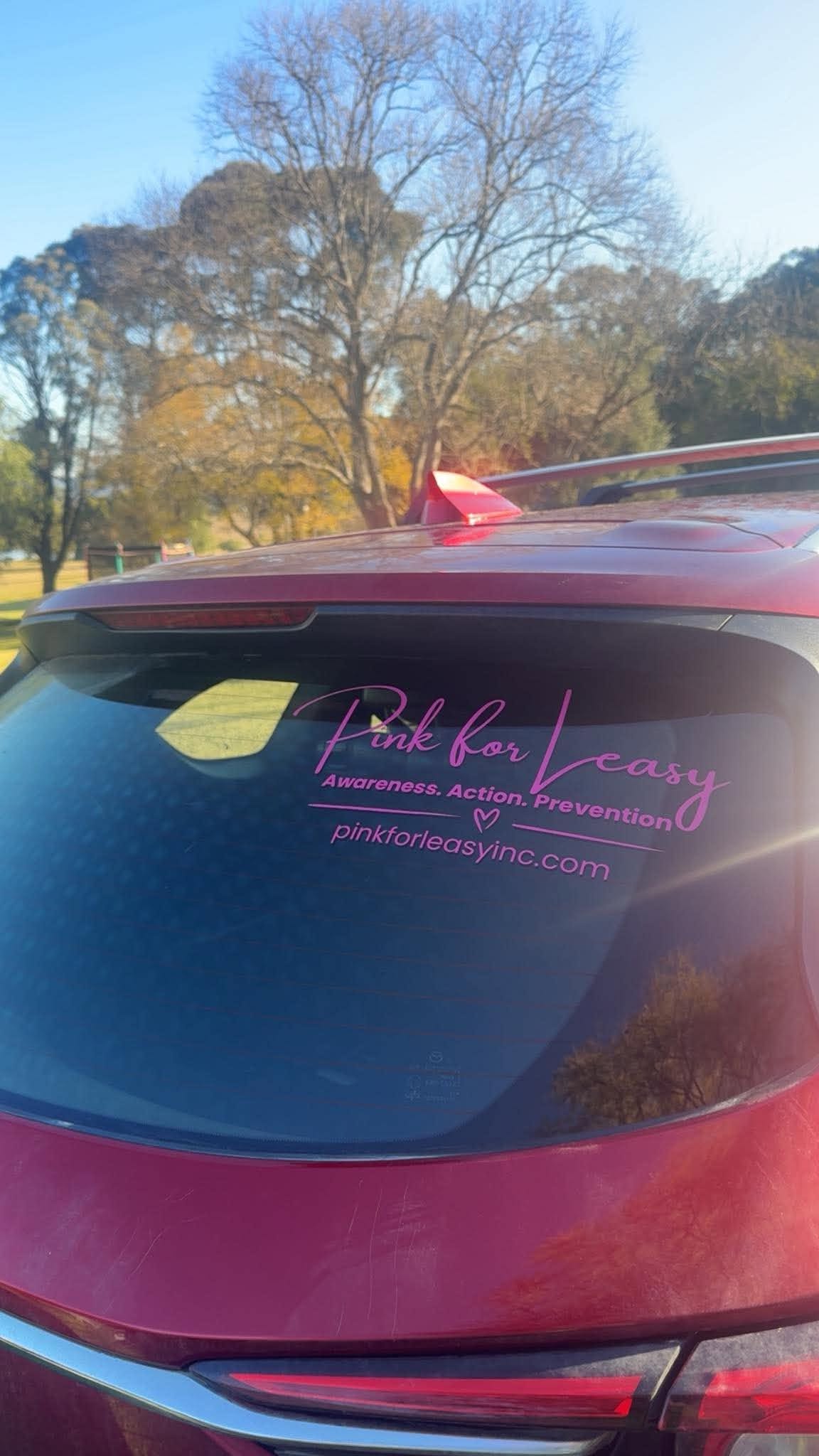 Pink for Leasy Car Window Decal